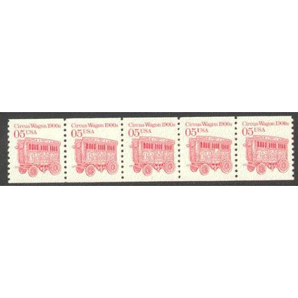2452a 5c Circus Wagon Fine MNH Dry Gum PNC 1/5 P0837