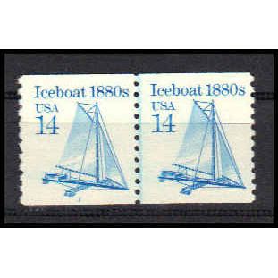 2134 14c Iceboat Fine MNH Dry Gum CNP Left 1 PA0781