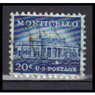 Used 1047 20c Monticello Very Fine KA5830