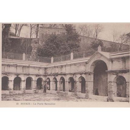 Port Porte Sarrazine Rare Bougie Algeria Antique Algerian Mediterranean Postcard