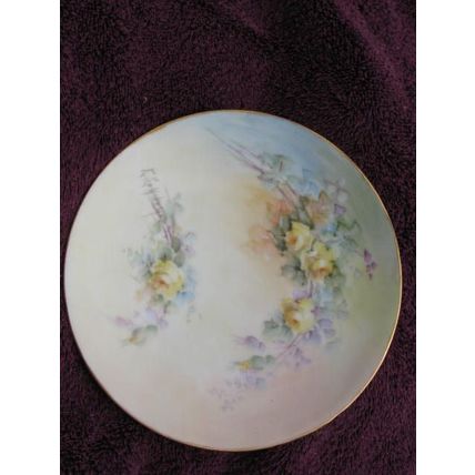 Silesia Plates Floral C D Signed 6 inch Vintage 2 plates Decorative