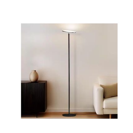 Brightech Sky Flux 67" Classic Black Industrial 1-Light Dimmable LED Floor Lamp