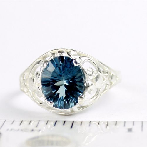 London Blue Topaz, 925 Sterling Silver Ladies Ring, SR004