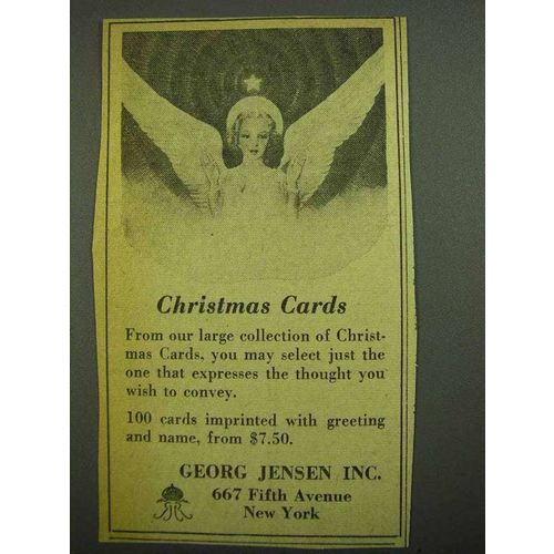 1942 Georg Jensen Christmas Cards Ad