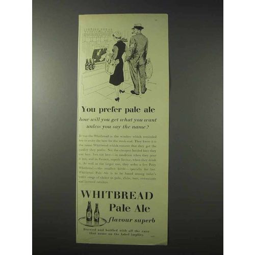 1958 Whitbread Pale Ale Ad - You Prefer Pale Ale