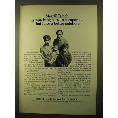 1970 Merrill Lynch Ad - Watching Certain Companies
