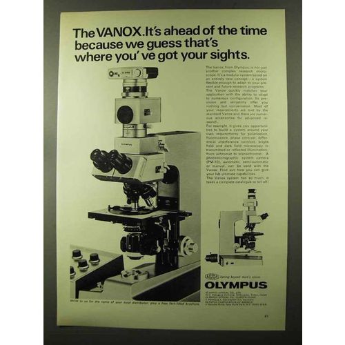 1973 Olympus Vanox Microscope Ad - Got Your Sights