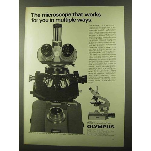 1973 Olympus FHT microscope Ad - In Multiple Ways