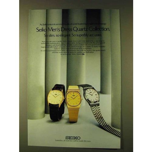 1979 Seiko Men's Dress Quartz Collection Watches Ad