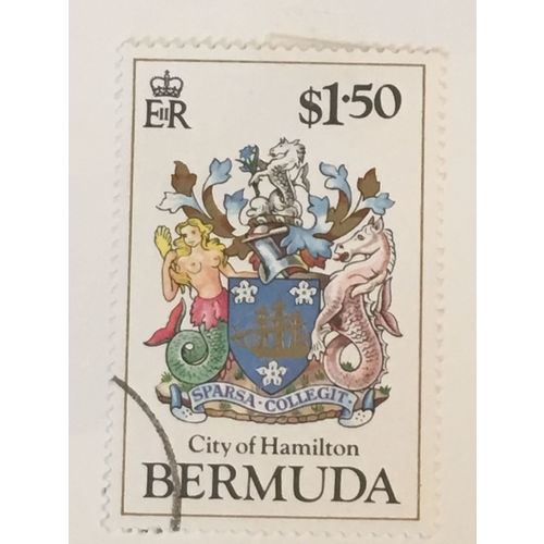 Bermuda QEII 1985 Coats of Arms $1.50 Hamilton Used SG 502 Sc 477 postage stamp