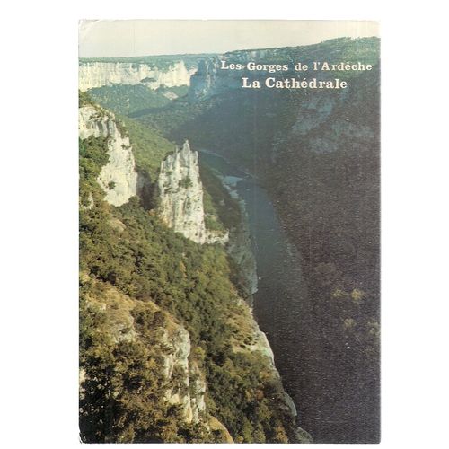 LES GORGES DE L'ARDECHE, FRANCE used vintage postcard 1987 postmark =