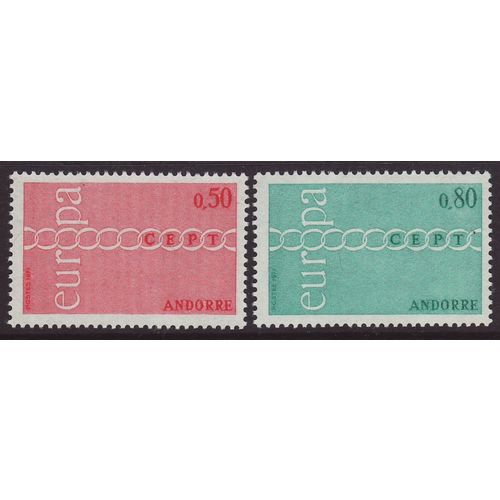 Andorra - French 1971 SG F231-2 UMM Europa/CEPT (G-054)