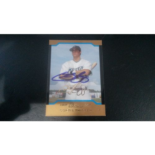 2004 Bowman Draft Picks & Prospects Gold Card # BDP093 Curtis Thigpen Autograph