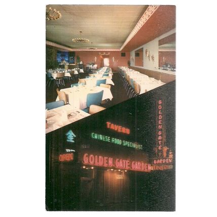 GOLDEN GATE GARDEN TAVERN, SODBURY, ONTARIO, CANADA unused vintage postcard =