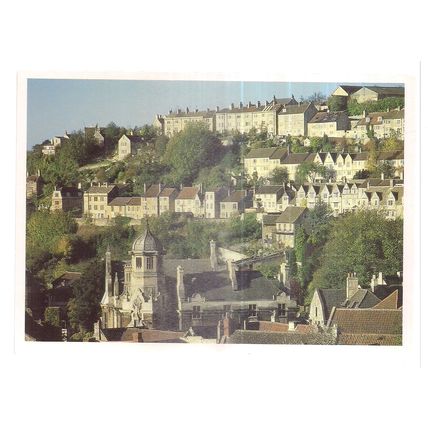 TERRACED HOUSES, BRADFORD ON AVON, Wiltshire. unused vintage postcard =