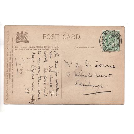 REAL PHOTOGRAPHIC (SEPIA) POSTCARD OF ACTRESS ETHEL SYDNEY POSTED 1905 (866)