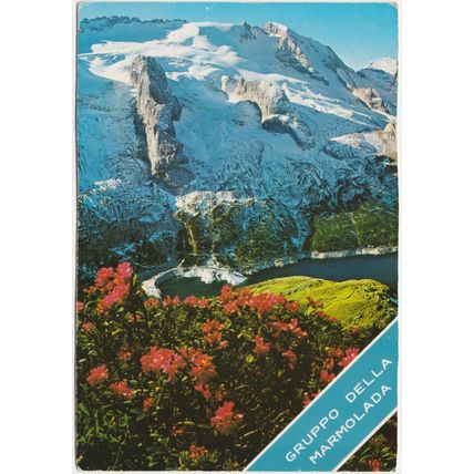 Postcard Gruppo della Marmolada, Dolomites, Italy
