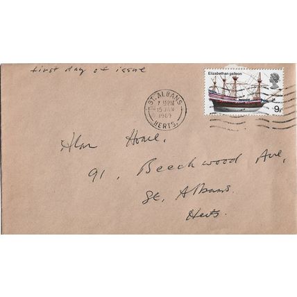 GB 1969 British Ships 9d FDC St Albans pm