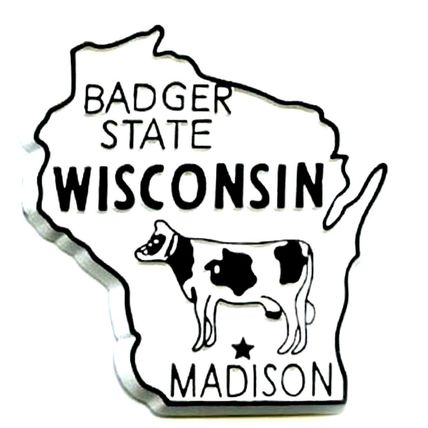 Wisconsin The Badger State Fridge Magnet