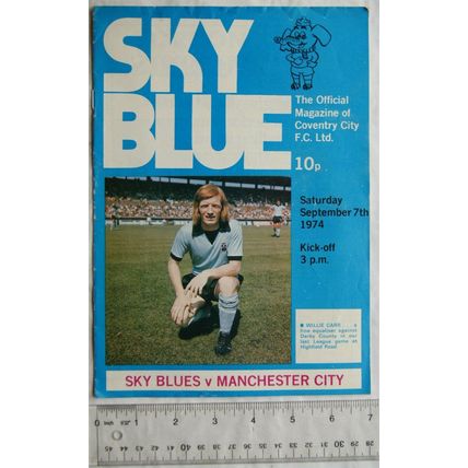 1974 programme Coventry City v. Manchester City