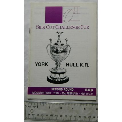 1986 programme York v. Hull Kingston Rovers, Challenge Cup second round