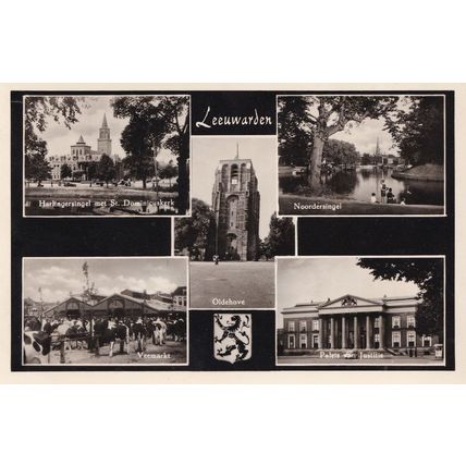 Leeuwarden Cattle Market Multi View Dutch Postcard
