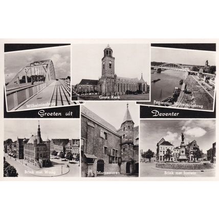 Deventer Dutch Multi View Postcard