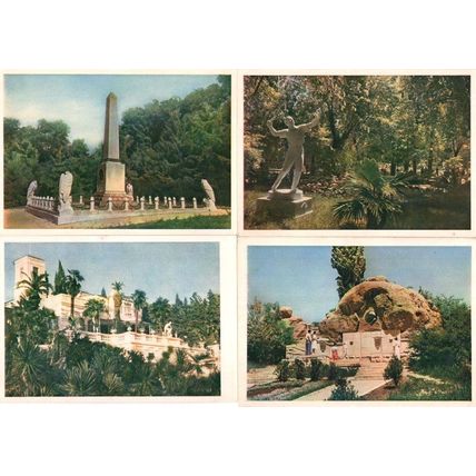 Russian Tennis Statue Falcon Bird Monuments Excavation 4x Postcard s