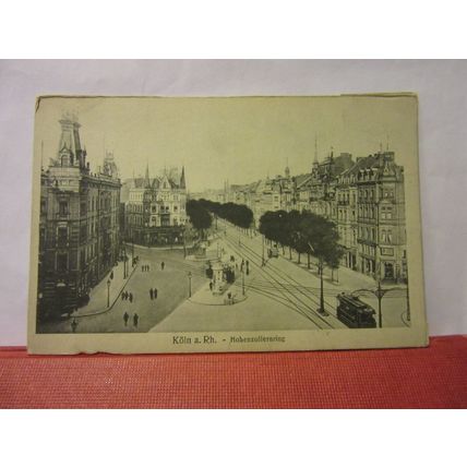 HOHENZOLLERNRING, KOLN AM RHEIN ,unused antique postcard tram cars /