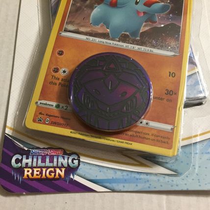 New Pokemon Holo Phanpy Chilling Reign Blister Pack + Coin