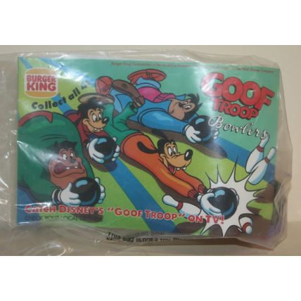 1992 Burger King Disney's Goof Troop Bowlers Max Mint in Package