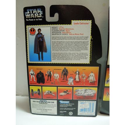 Han Solo Carbonite + Lando Calrissian Star Wars Power of The Force Kenner Figure