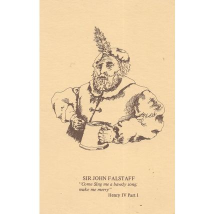 Sir John Falstaff in Shakespeare Play Henry VI Part 1 Postcard