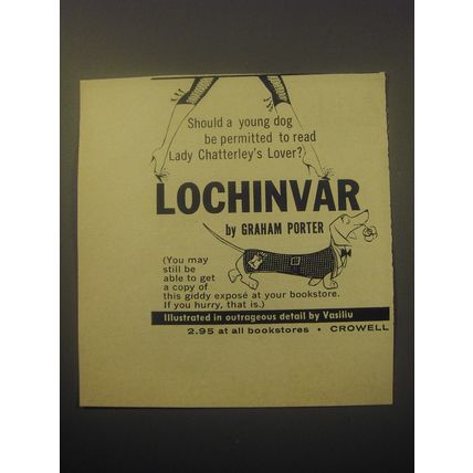1959 Crowell Book Advertisement - Lochinvar by Graham Porter