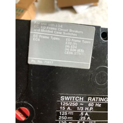 NEW SIEMENS S07ED62AB,ITE 14-22 AWG CIRCUIT BREAKER,DB