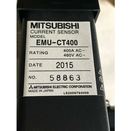 NEW MITSUBISHI ELECTRIC EMU-CT400 CURRENT SENSOR. 400A AC, 460V AC,SV