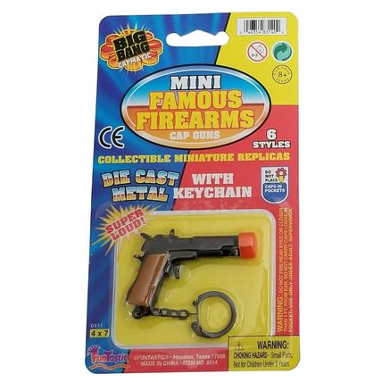 Big Bang Mini Famous Firearms Die Cast Metal Cap Gun Keychain *CHOOSE*