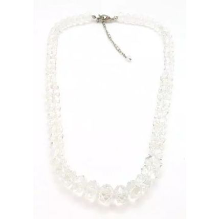 Clear Faceted Crystal Necklace 48 CM Necklace Lobster Clasp Gift Jewellery