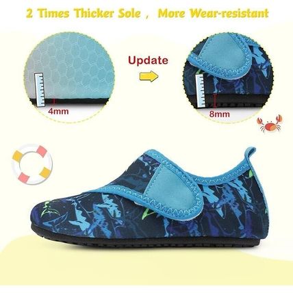 JIASUQI Toddler Water Shoes Boys Girls Quick Dry Beach Shoes Barefoot Swim Aqua