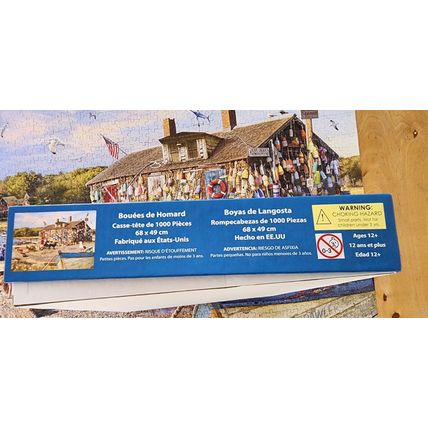 Vermont Christmas Co. 1000 Piece Jigsaw Puzzle Lobster Buoys by Greg Giordano