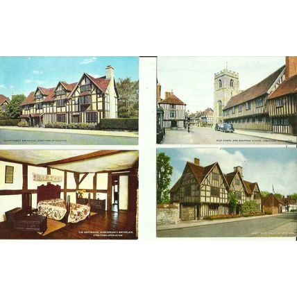 Warwickshire STRATFORD UPON AVON Four 1970's Postcards (Salmon)
