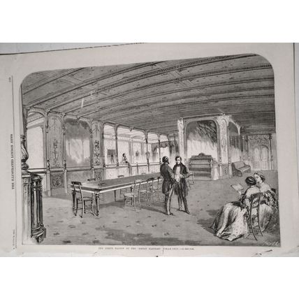 1859 - The Grand Saloon Of The "Great Eastern" Steam-ship.