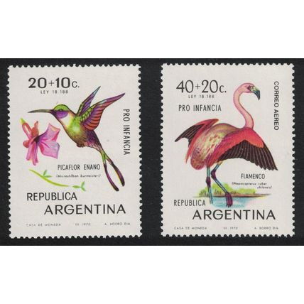 Argentina Chilean Flamingo Woodstar Birds 2v 1970 MNH SG#1293-1294