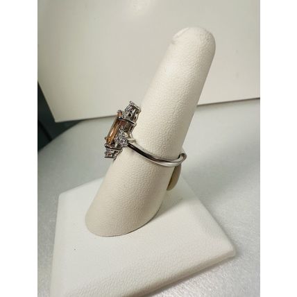 NWT Bomb Party Sz7 Revealed BP Ring Jewelry RBP Brilliant Light Orange Rhodium P