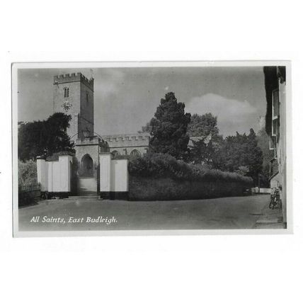 All Saints Church, East Budleigh, Devon, RP Postcard.