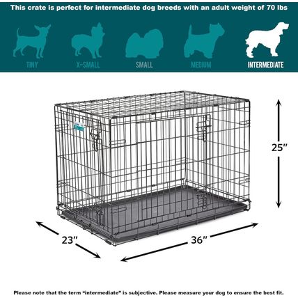 Midwest Homes for Pets Newly Enhanced Single & Double Door Icrate Dog Crate, Inc