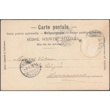 Terrasse de la Cathédrale, Lausanne, 1904 - Corbaz CPA