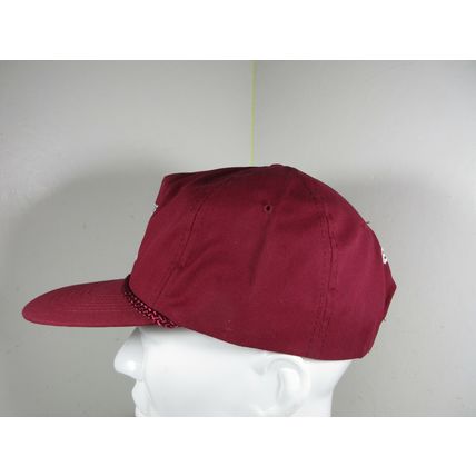 Vintage Cat Caterpillar Excavators 5000 Series Hat Snapback Cap Maroon Backhoe