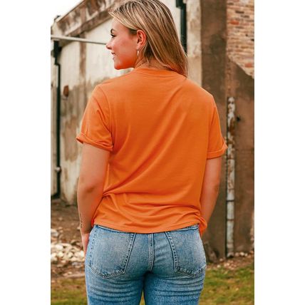 Orange Leopard Pumpkin Graphic Daily Fashion Tee