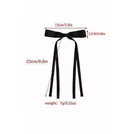 Black Ribbon Bowknot Hair Clip